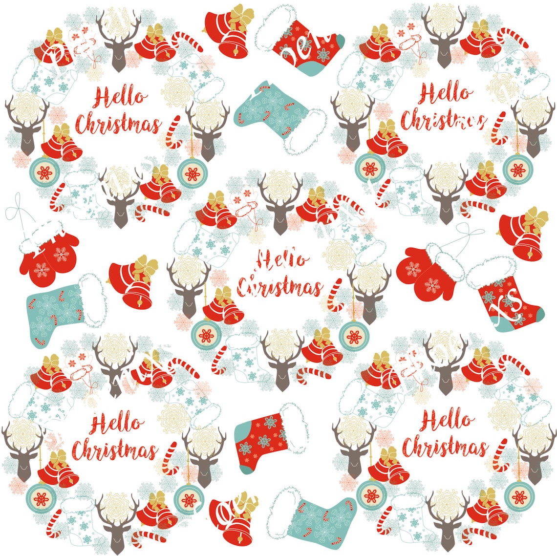Christmas Paper Pack / Christmas Clip Art/ 12 Digital Scrapbook