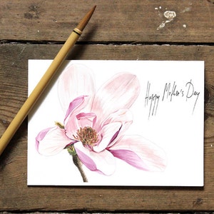 Happy Mother&#39;s Day Printable Card/mother&#39;s day card/card for mom/mothers day greeting card/card for present watercolor flower digital card