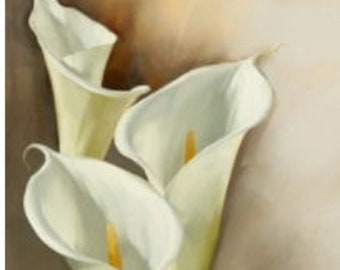 5D DIY Diamond Painting - Calla Lilies - full round drills kit.