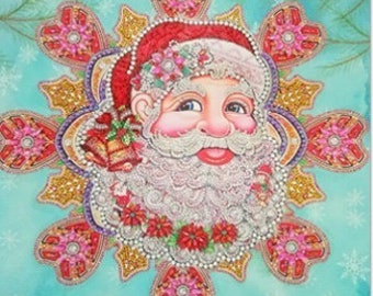 Diamond Painting - Santa Claus - Christmas - special shaped drills kit -partial.