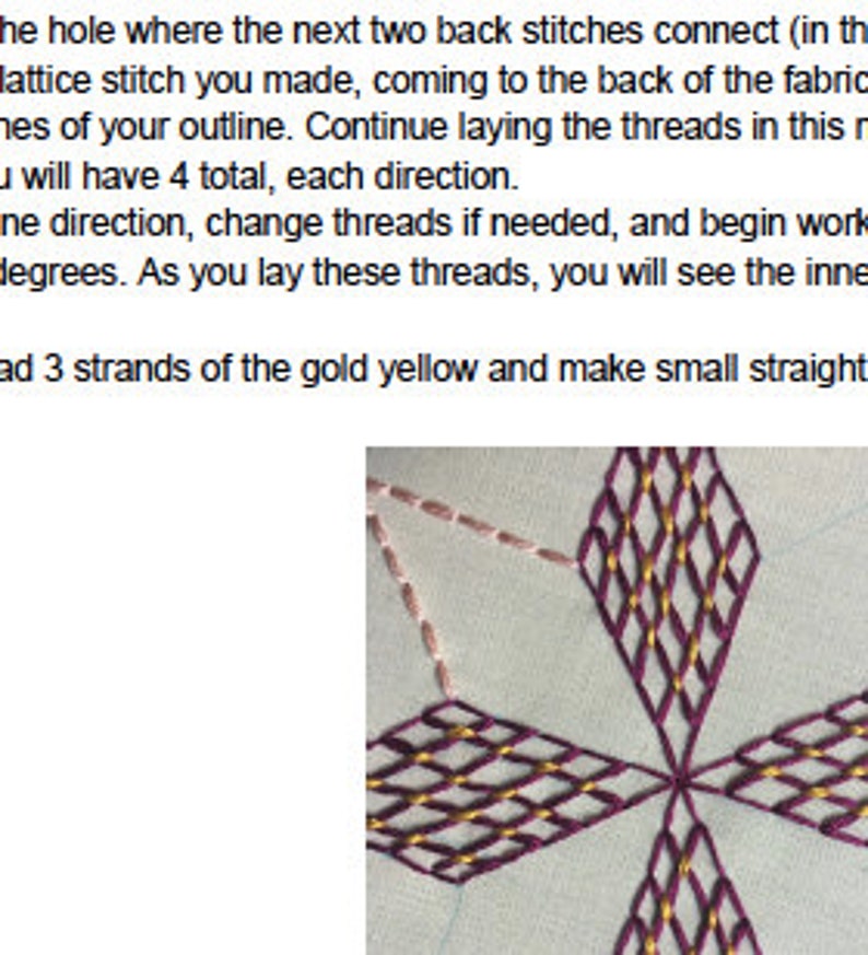 PDF Embroidery Pattern Star Quilt Block Inspired