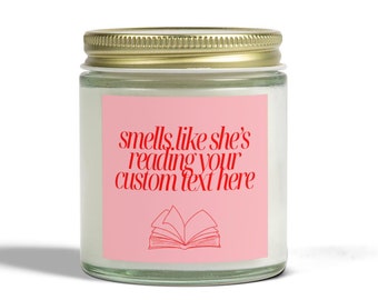 Personalized Reader Book Lover Candle, Dark Romance Candle, Romance Novel Lover Gift, Girls Who Read