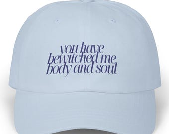 Booktok Bookish Girl Gift Pride and Prejudice Quote Embroidered Hat, Slow Burn Romance, Jane Austen Gifts, Mr. Darcy Sister Best Friend Gift