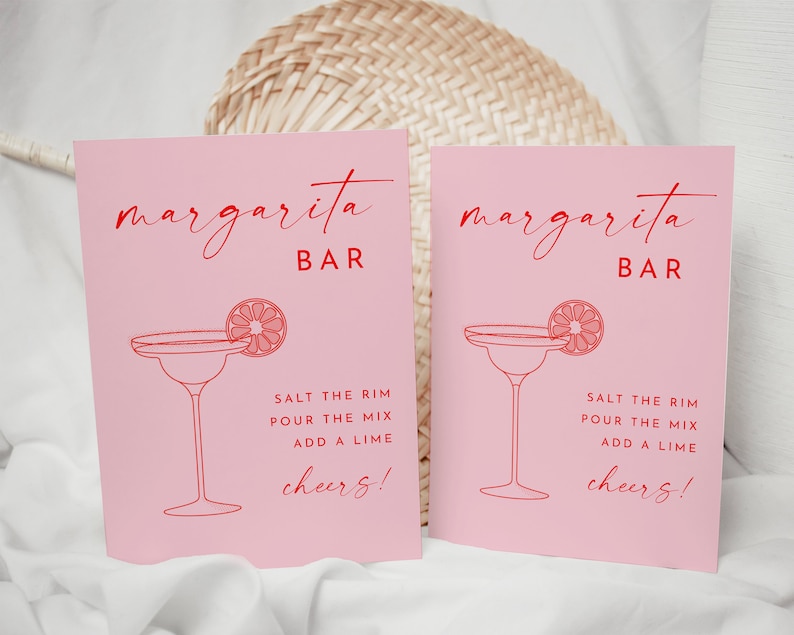 Margarita Bar Printable Sign Customizable Drink Bar Template - Etsy