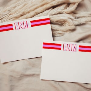Personalized Stationery Template, Editable Initial Stationery, Printable Stationery Cards, Monogram Printable Notecard, Thank you Card