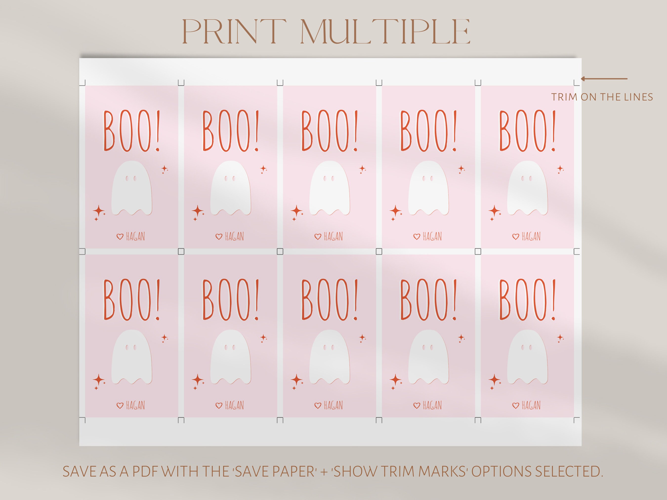 Printable Halloween Tags, Boo Tags, Treat Bag Tag, Cute Halloween Tag ...