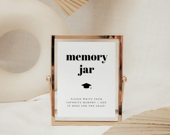 Segno del barattolo della memoria per il laureato, ricordo della laurea della scuola superiore, modello per festa di laurea, ricordi per il neolaureato, stampa della laurea 2023