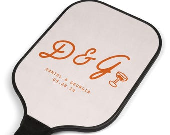 Engagement Wedding Gift Personalized Last Name Pickleball Kit