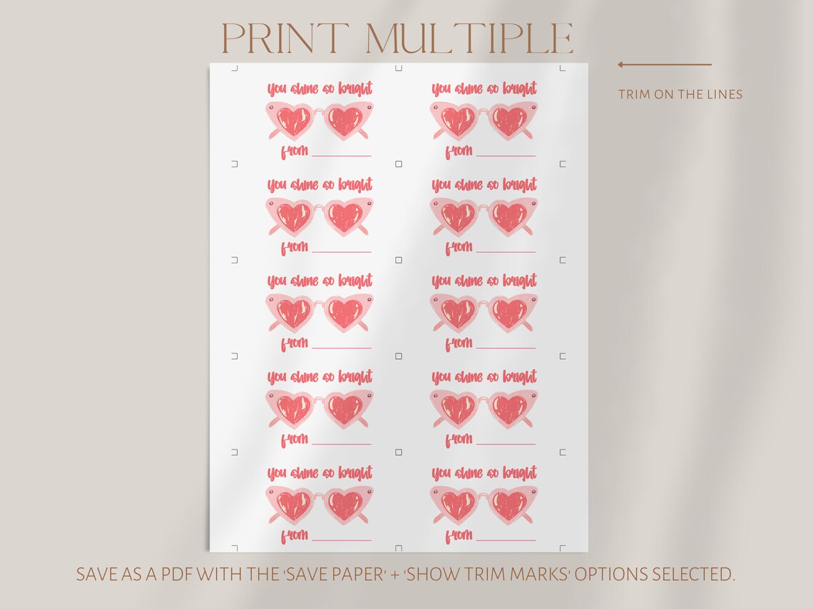 Girl Valentine's Party Editable Favor Tag Printable Cute - Etsy