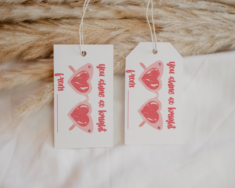 Girl Valentine's Party Editable Favor Tag Printable Cute - Etsy