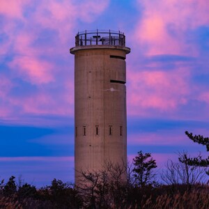Delaware beach military tower sunset printable art. Military history gift. Beach cottage wall decor. History lover gift. Digital Image