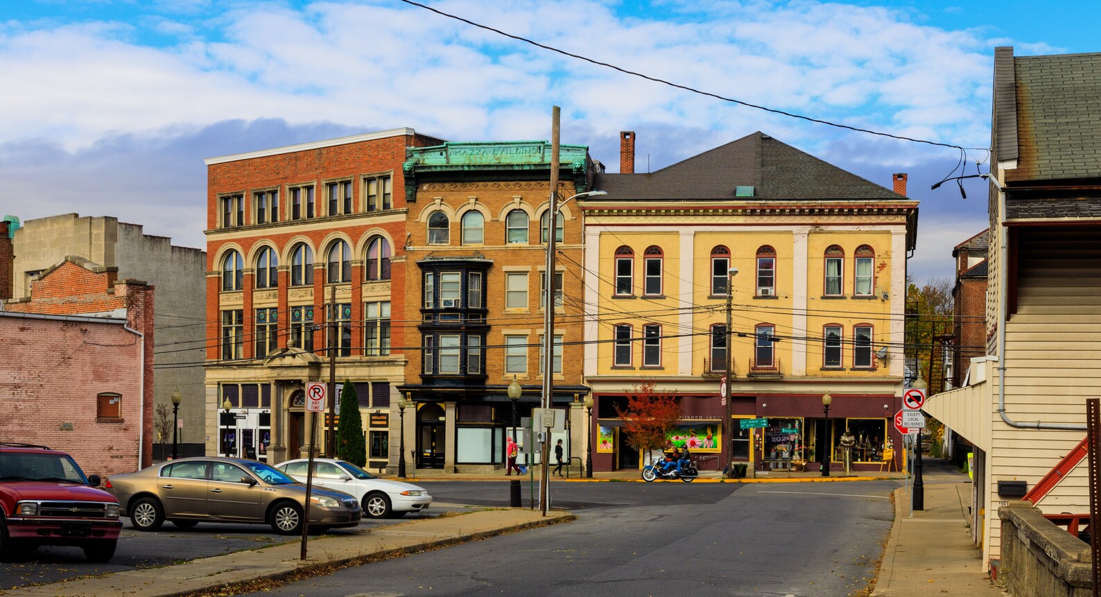 Street scene in late afternoon in Bangor Pa early fall. Etsy