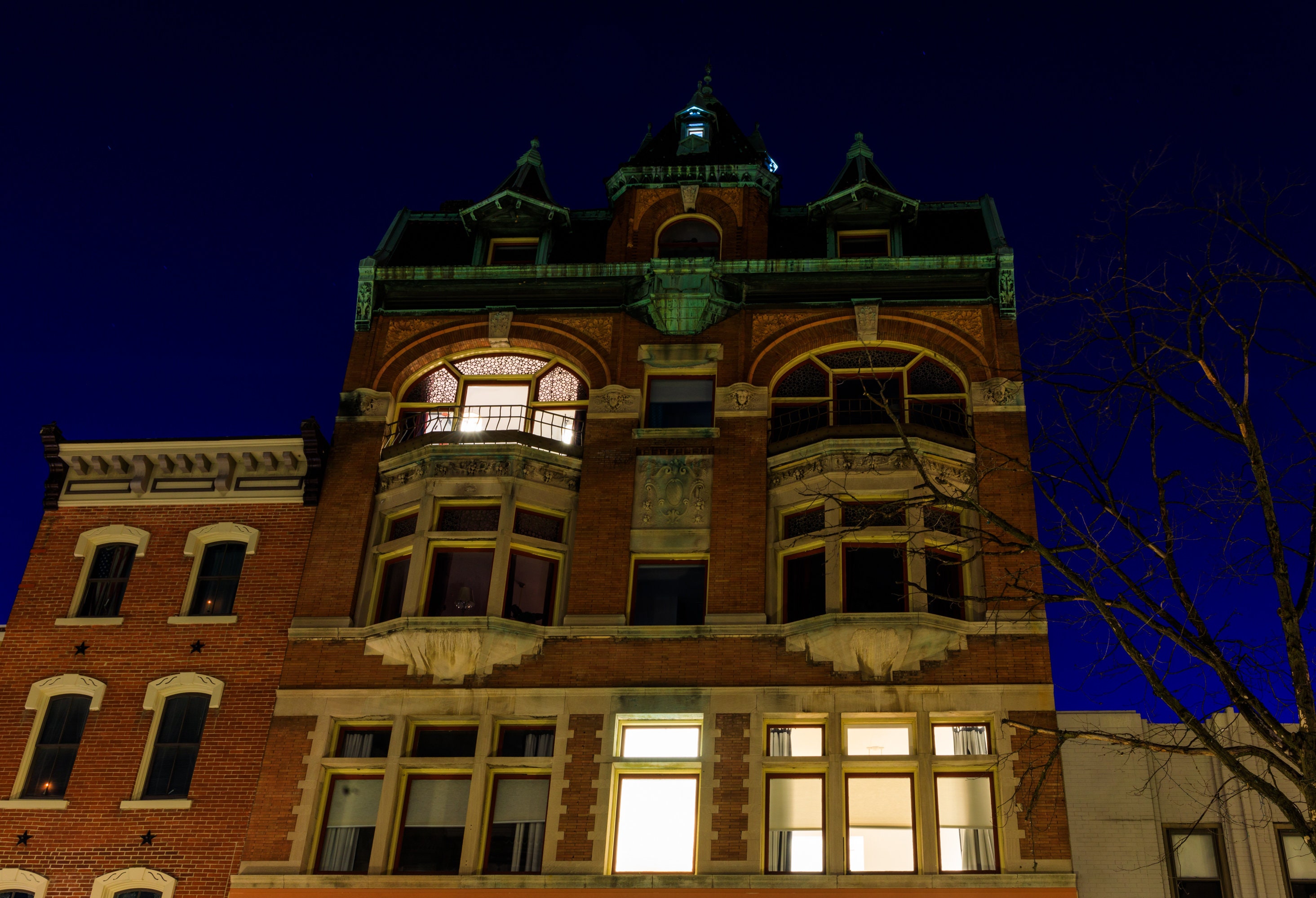 Downtown Bethlehem Pa on a clear evening during blue hour. Etsy