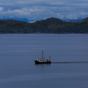 Alaska Seascape Art Print: Ocean View, Cabin Wall Decor (Digital Image)