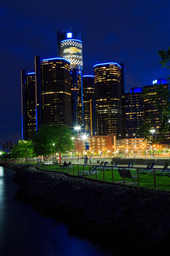 Detroit Skyline At Night Detroit Skyline At Night | This Was Shot Near