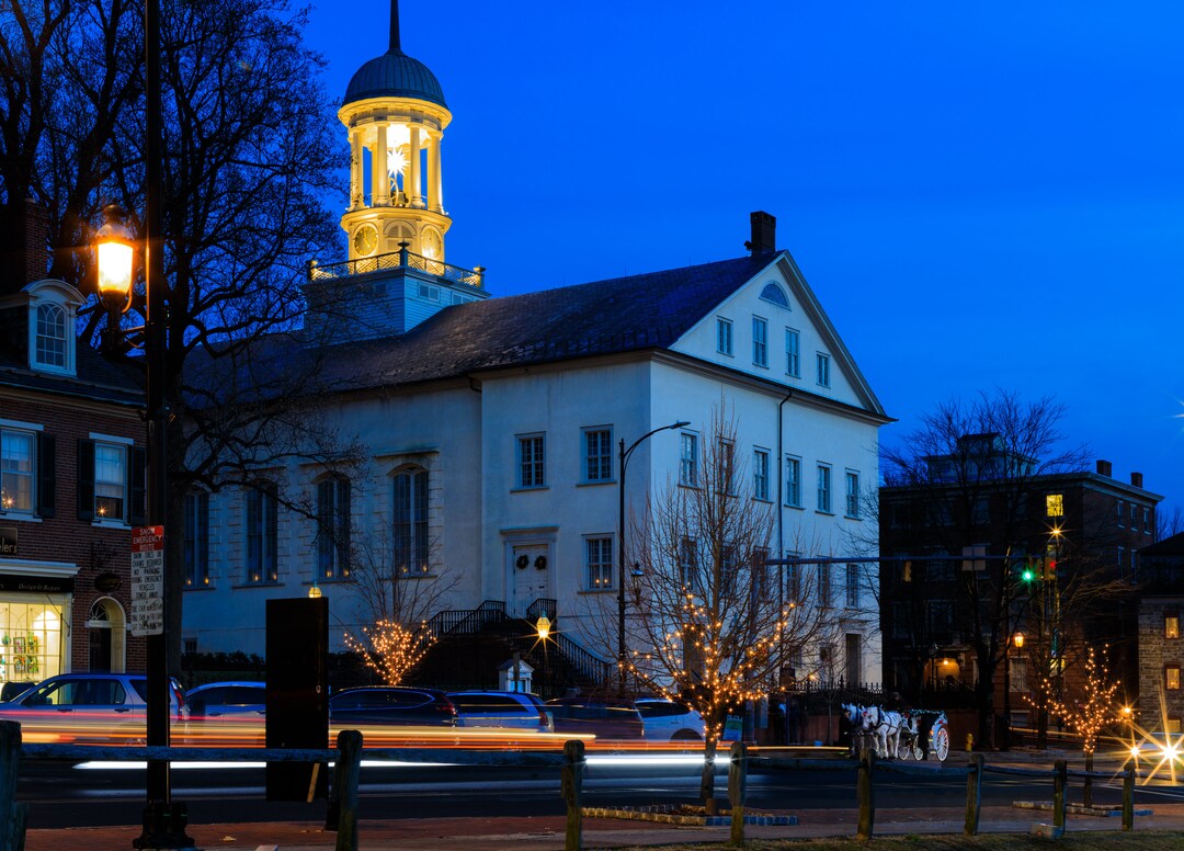 Moravian Church Bethlehem Pa Printable Art. Historic Christmas City