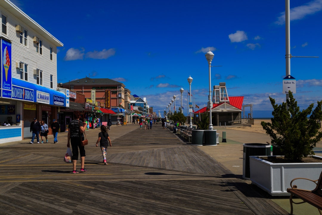 Ocean City MD Boardwalk Printable Art. Seashore Wall Art. Etsy