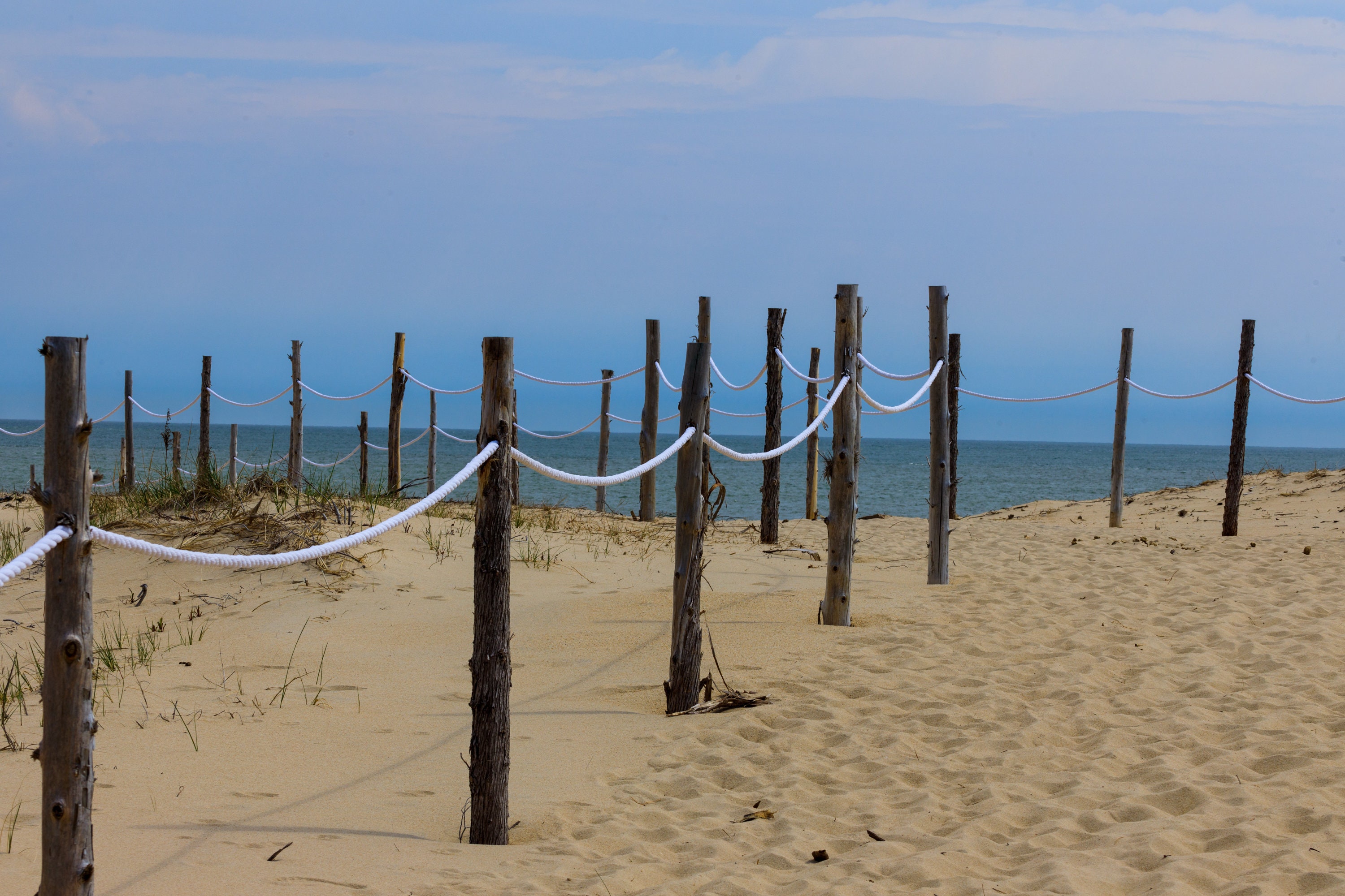 Cape Henlopen DE beaches with dunes waves lighthouse. Bay | Etsy