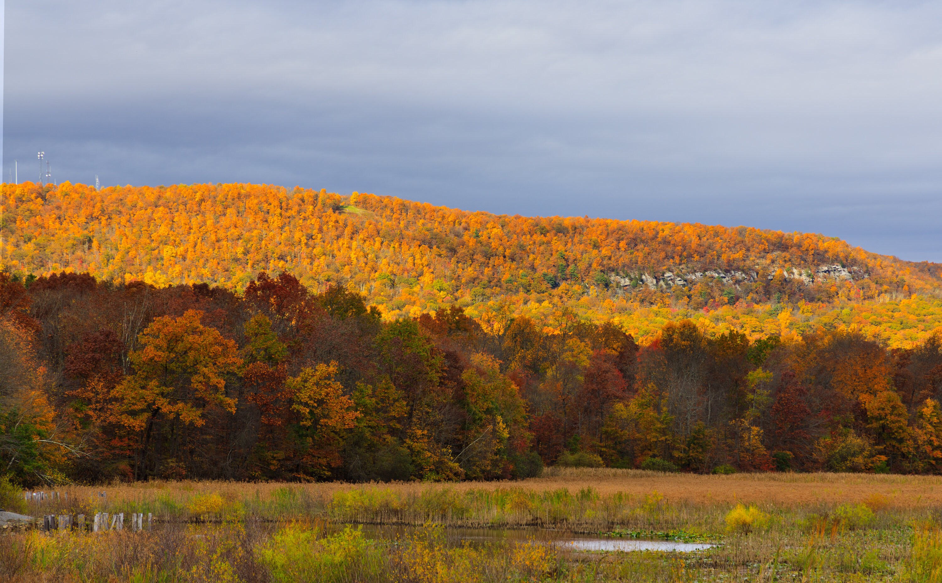 Reservoir Park in Bangor Pa during fall foilage. Overlooking Etsy