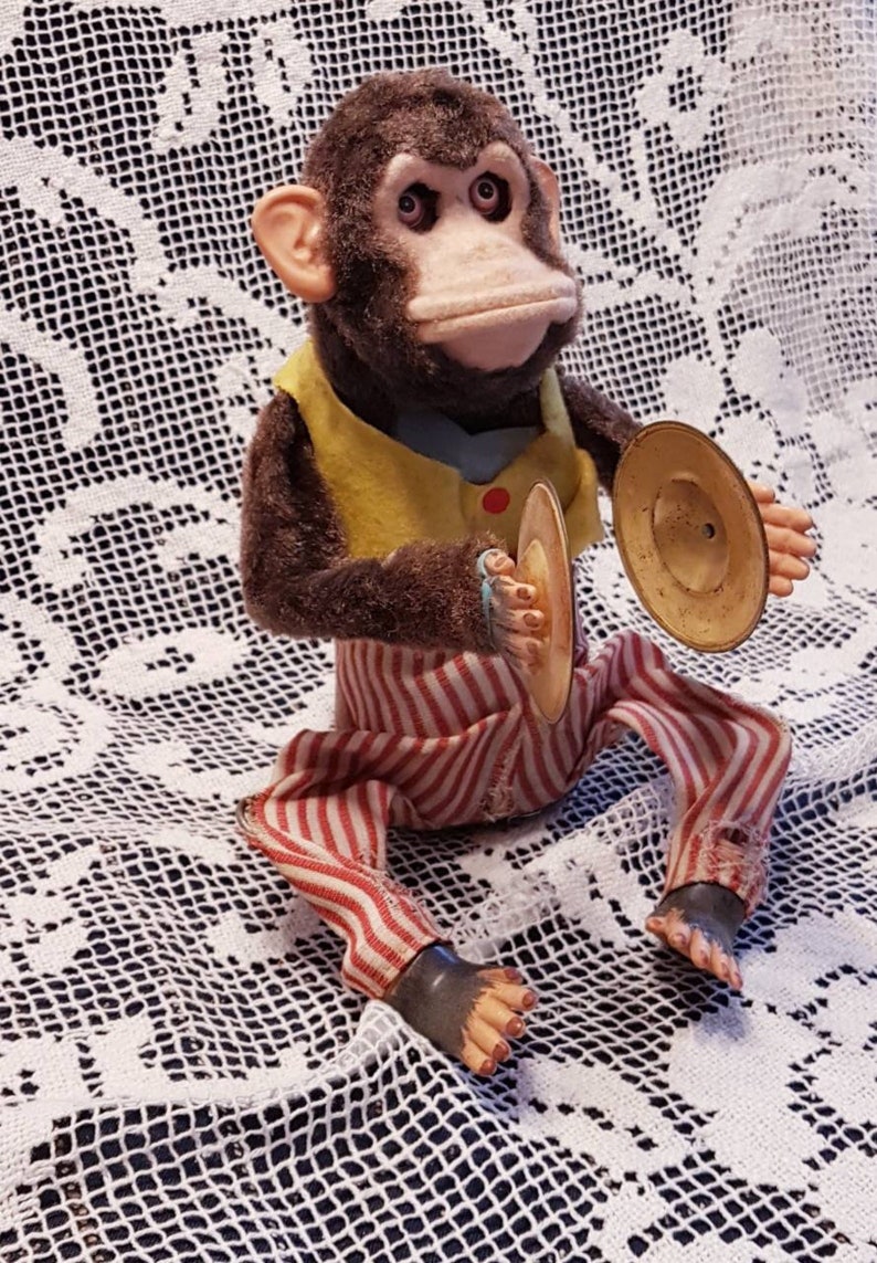 Vintage Monkey Toy Cymbal Banging Monkey Etsy