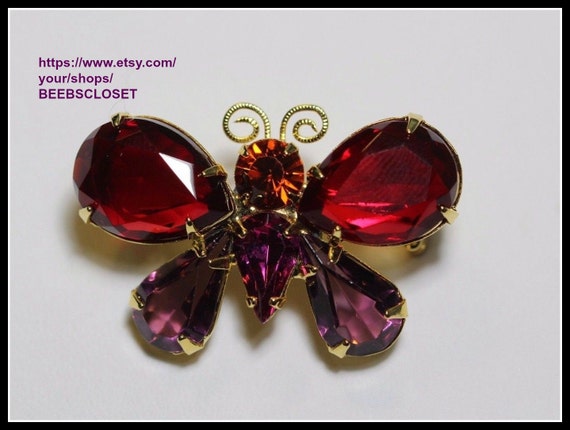 Joan Rivers Butterfly, Red and Purple Butterfly p