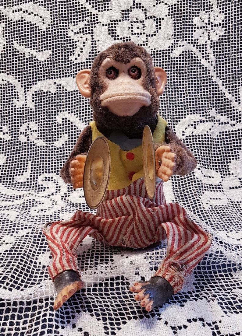 Vintage Monkey Toy Cymbal Banging Monkey Etsy