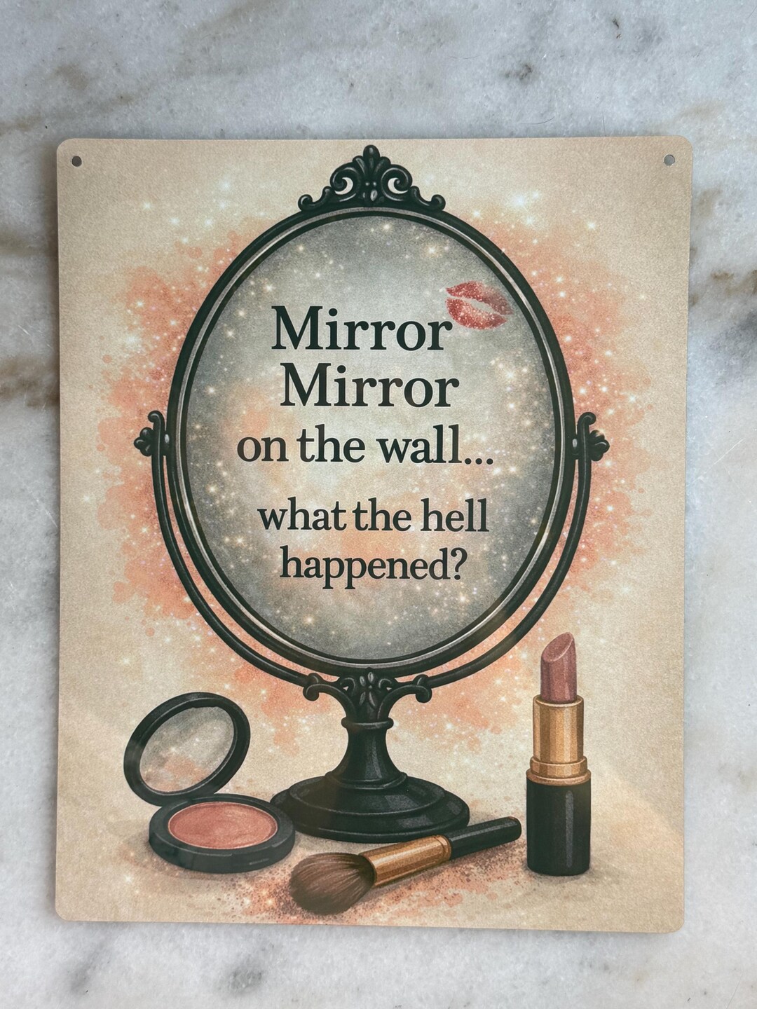 Vaanity Sign Funny Makeup Vanity Sign, Sarcastic Bathroom Decor, Aluminum Metal Art ...