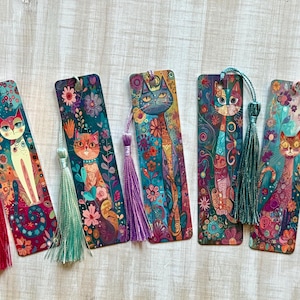 Cat Metal Bookmarks, Elegant Handmade Cat Design, Perfect for Saving Pages, Unique Gift for Book Lovers and Cat Enthusiasts