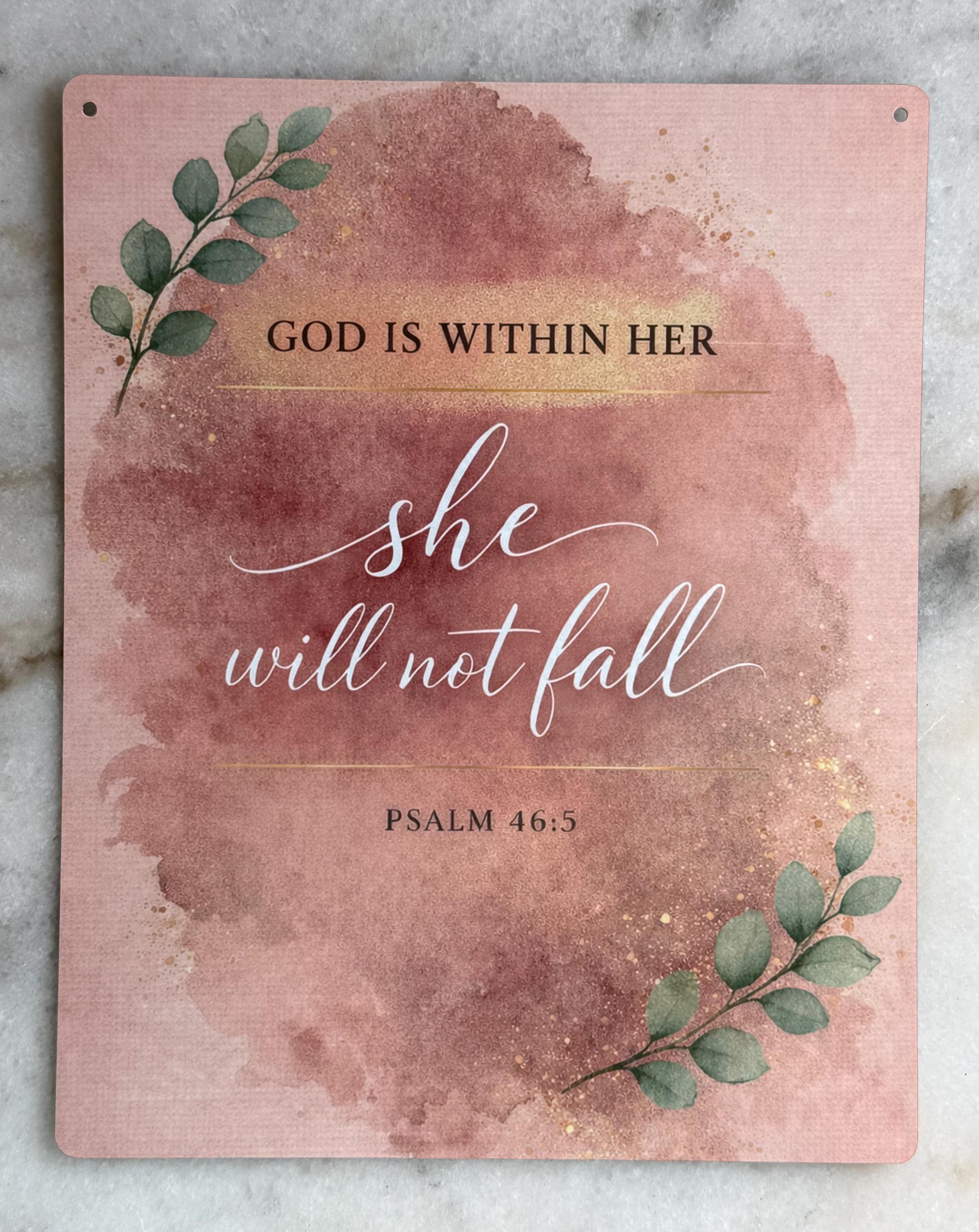 God is Within Her – Psalm 46:5 Metal Wall Art (8x10) – Inspirational ...