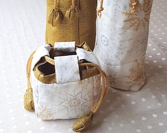 Fabric Gift Bag and Wine Bottle Covers (PDF) Digital sewing Pattern