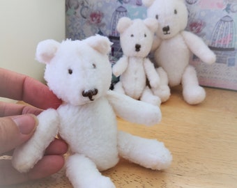 Two Little Teds A (PDF) Sewing Pattern Pattern to Make Two Soft Toy Teddy Bears, Little Ted is 4.5" & Large Ted is 5.5"