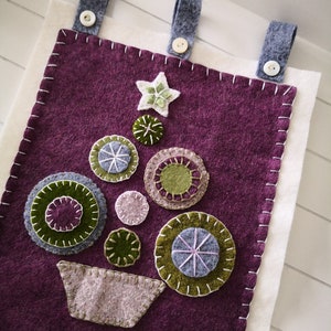 PDF Merino Wolle Penny Schnittmuster für Weihnachtsbaum Hängedekoration und Untersetzer Basteln aus Wolle und Filz