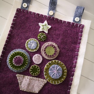 PDF Wool Penny Hand Sewing Pattern for Christmas Tree Hanging Decoration and Coaster Make Using Wool and Felt image 1