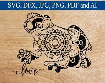 Download Mandala frog svg | Etsy