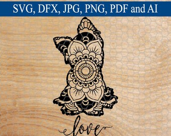 Download Mandala Yorkie Svg Etsy PSD Mockup Templates