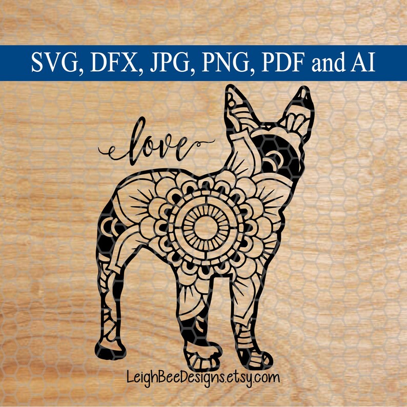 Download Clip Art Art Collectibles Cut File Dog Svg Mandala Boston Terrier Mandala Svg Cutting Files Dog Mandala Mandala Svg Boston Terrier Svg Commercial Use Svg