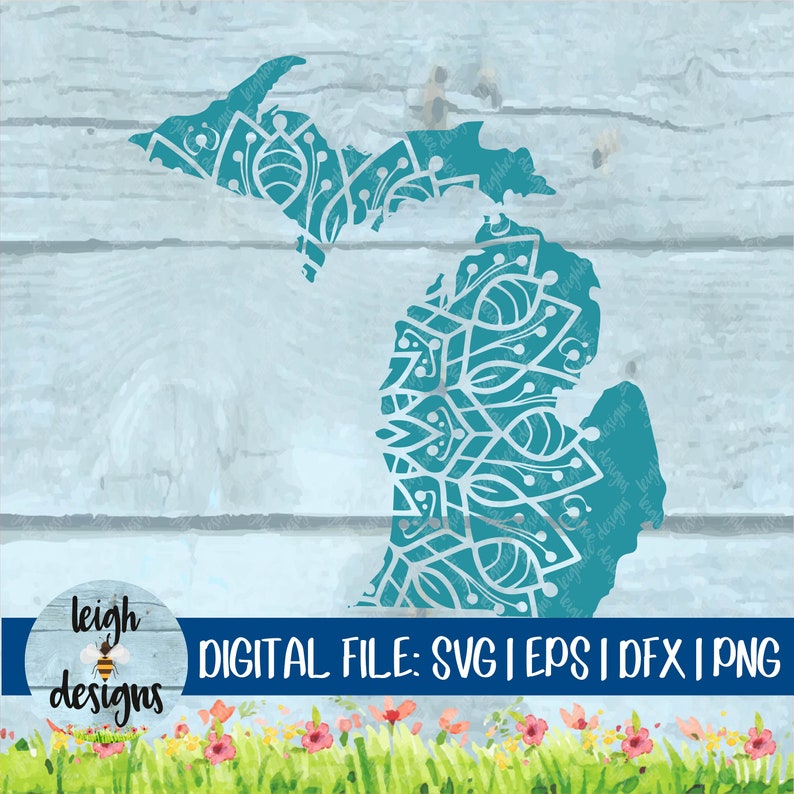 Download Michigan Mandala SVG Michigan DFX EPS Cut File | Etsy