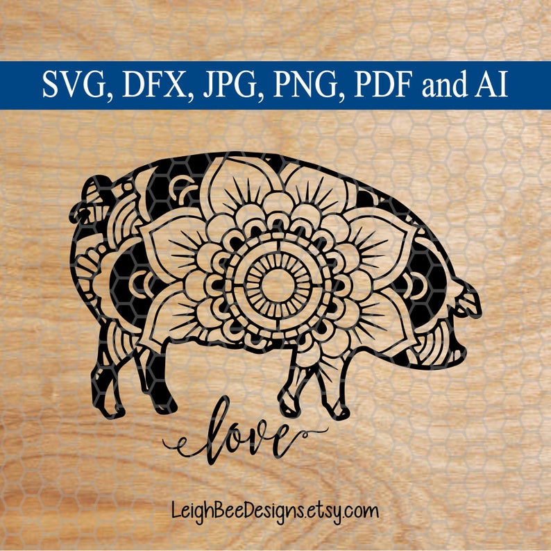 Download Cut File Mandala Svg Farm Mandala Commercial Use Svg Cutting File File For Silhouette Pig Mandala Svg Animal Svg Mandala Pig Svg Clip Art Art Collectibles