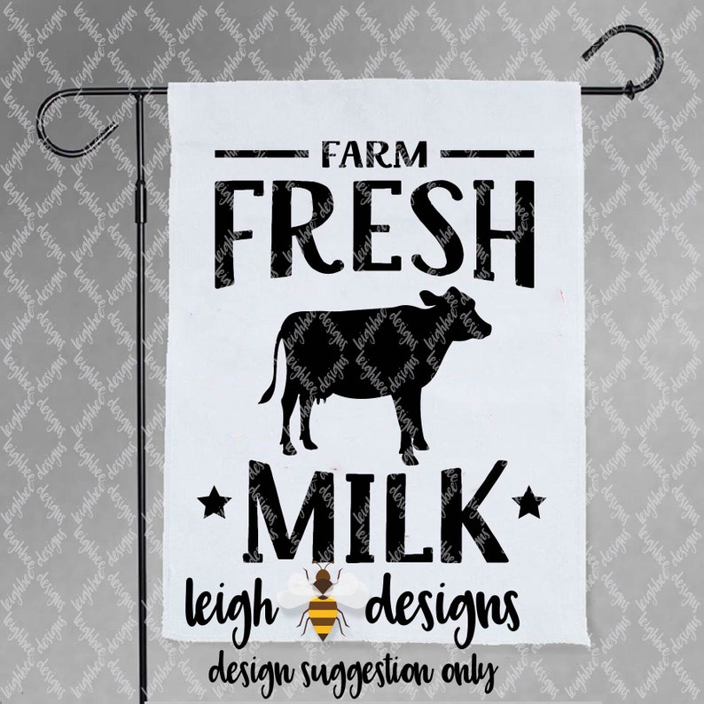 Farm Fresh Milk Cow SVG Cut File