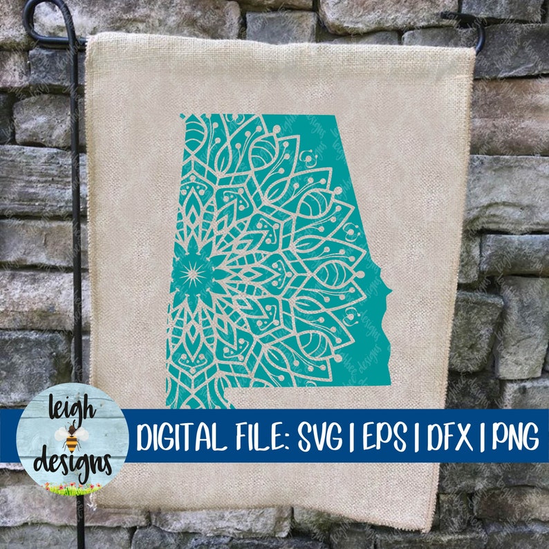 Download Clip Art Eps Cut File Alabama Mandala Svg Alabama Dfx Art Collectibles