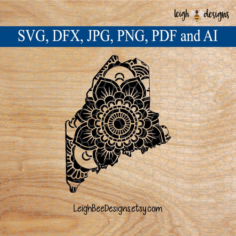 Download Cutting Files Mandala Svg State Svg Files Svg File Svg Files For Circut Svg Cut Files Svg Cut Files Svg Designs Maine Mandala Svg Clip Art Art Collectibles