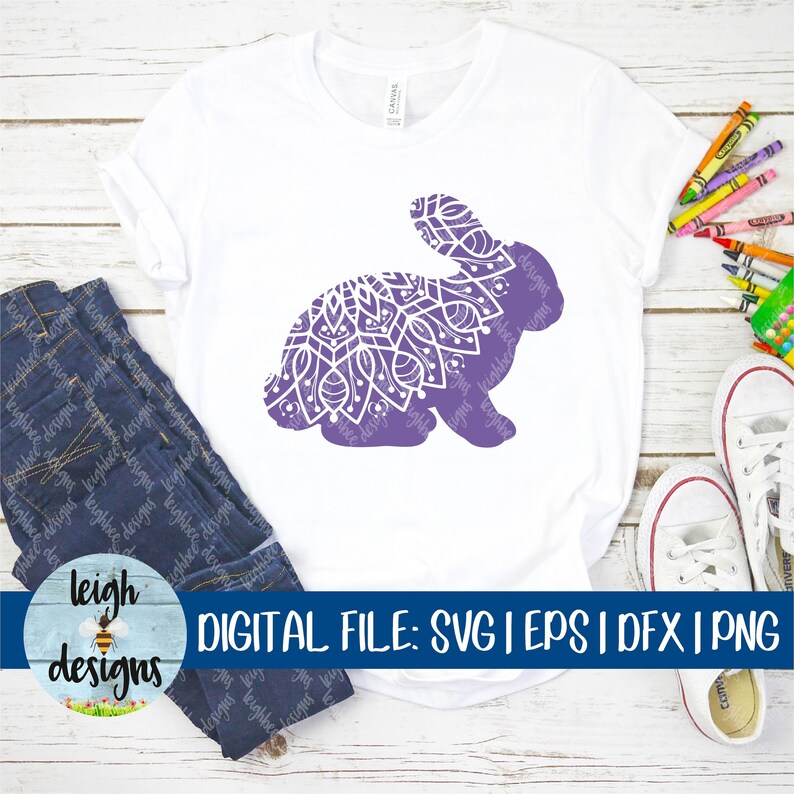 Rabbit Mandala SVG Rabbit Mandala DFX EPS Cut File | Etsy