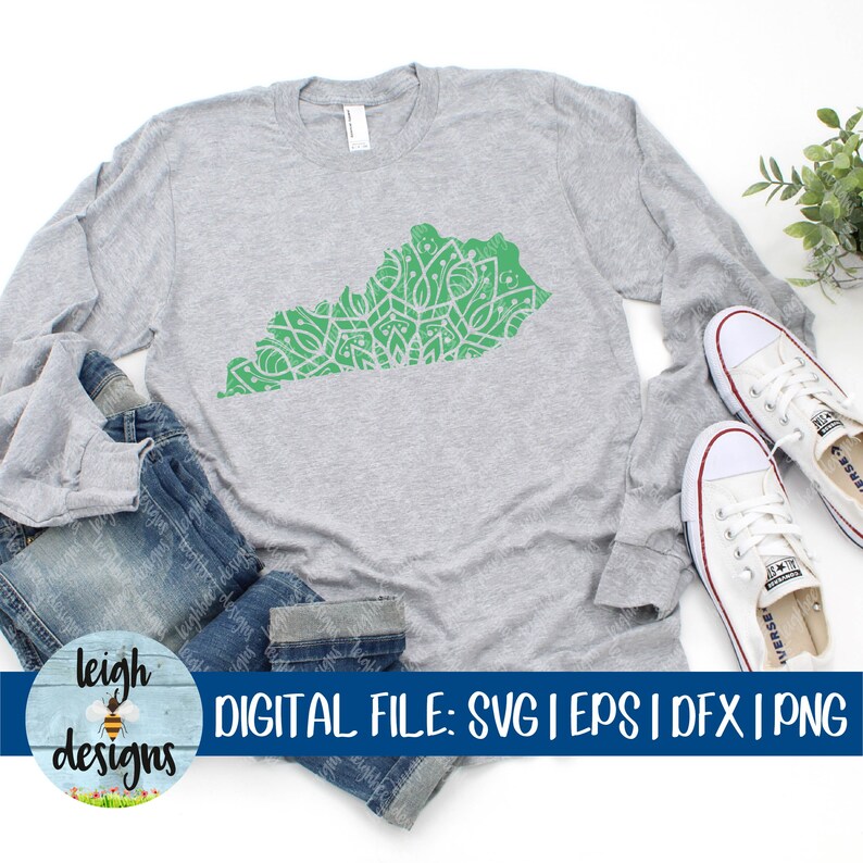 Clip Art Kentucky Dfx Eps Cut File Kentucky Mandala Svg Art Collectibles