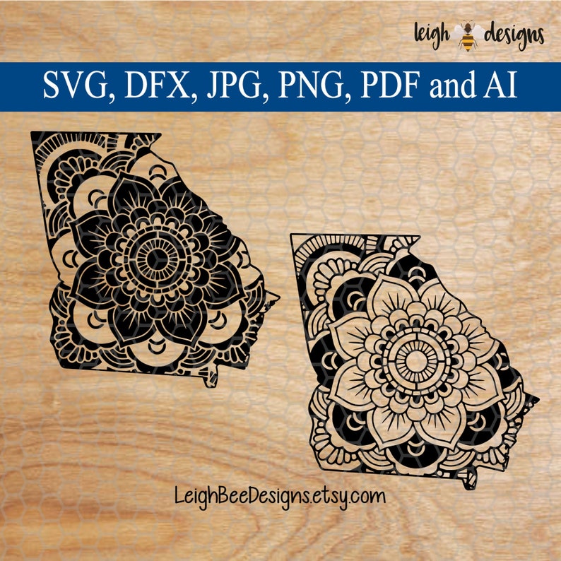 Download Georgia Mandala SVG Mandala SVG svg Files SVG svg file | Etsy