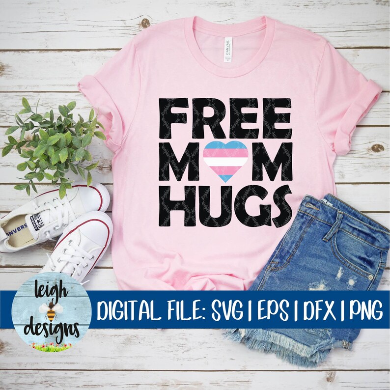 Download Mom SVG Free Mom Hug Trans Pride DFX EPS Cut File | Etsy