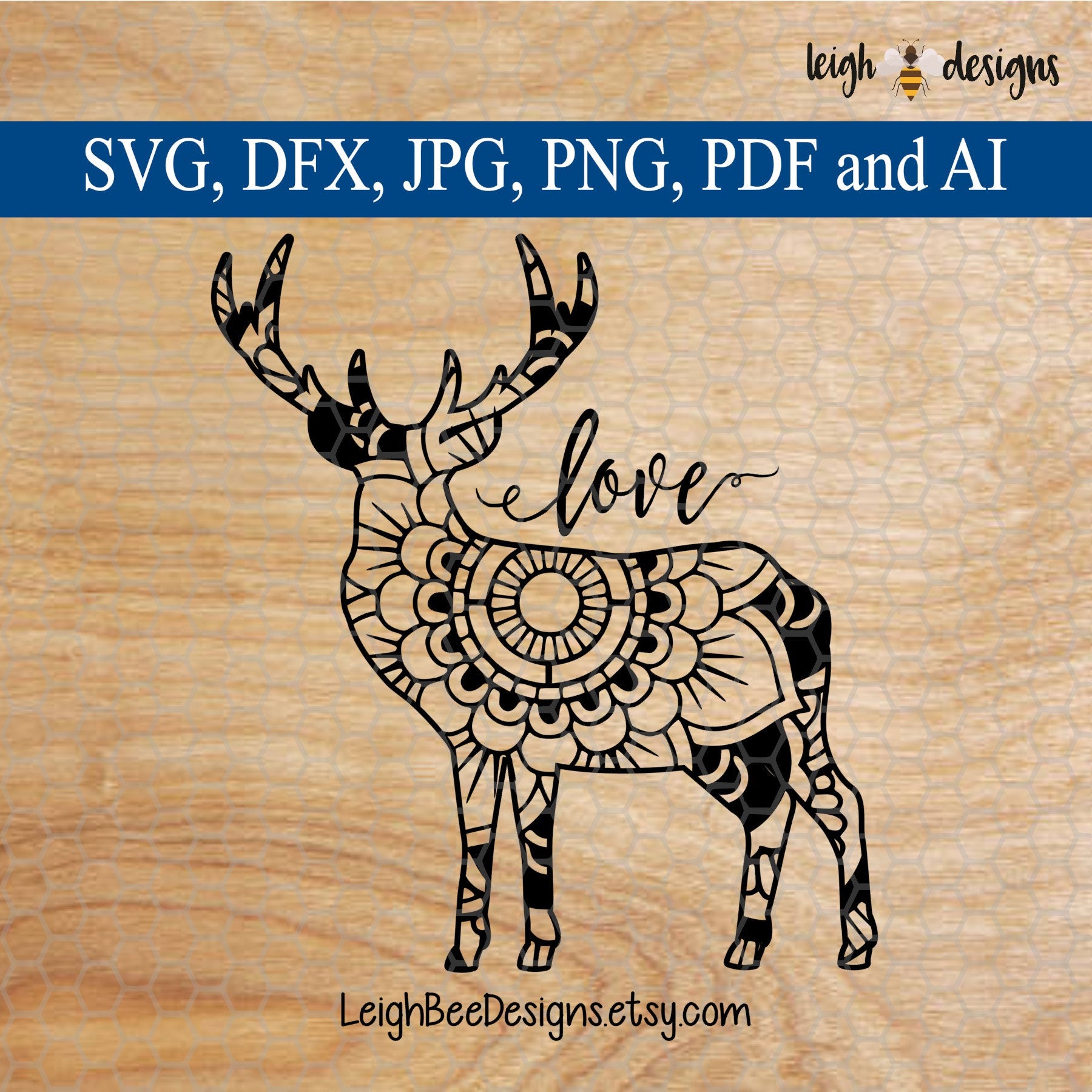Download Deer SVG Deer Mandala svg Mandala Deer Mandala Mandala | Etsy