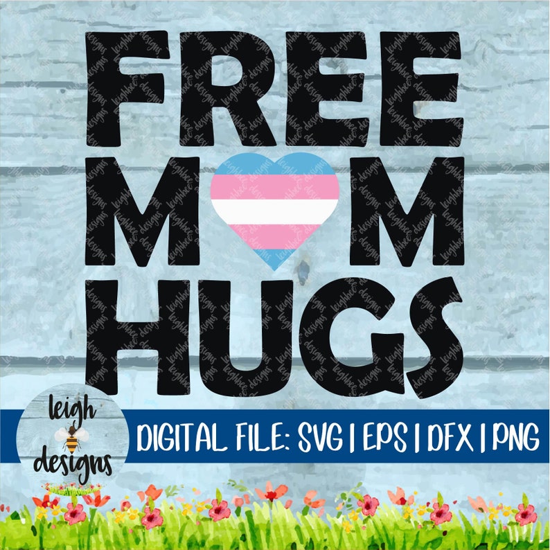 Download Mom SVG Free Mom Hug Trans Pride DFX EPS Cut File | Etsy
