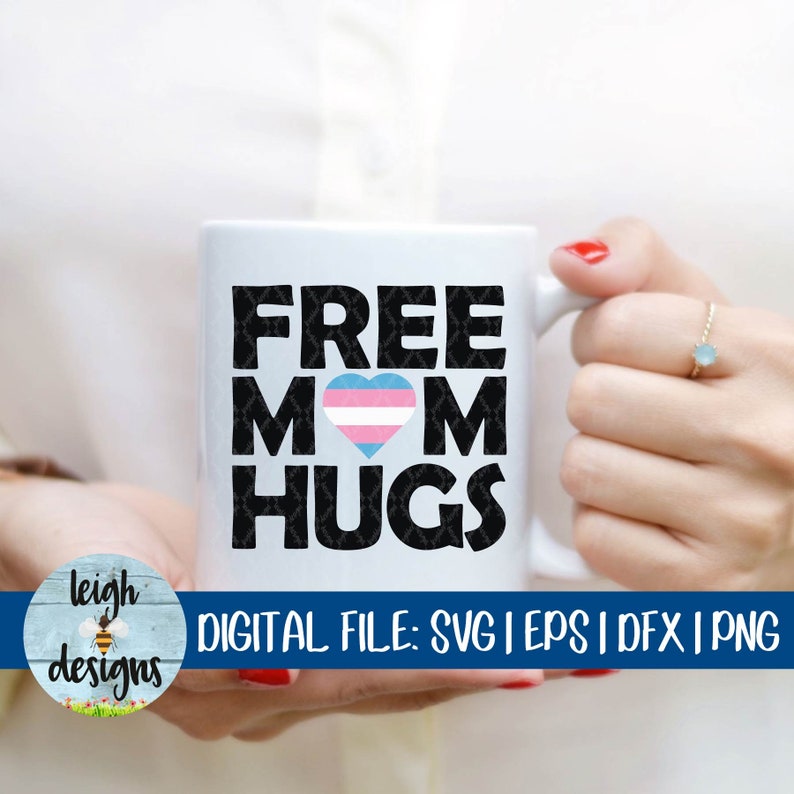 Download Mom SVG Free Mom Hug Trans Pride DFX EPS Cut File | Etsy