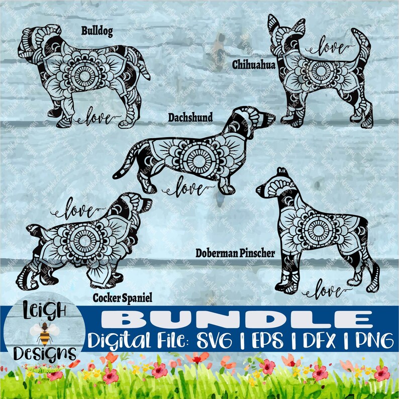 Download Dog Mandala 30 Most Popular Dogs SVG DFX EPS Bundle Cut | Etsy