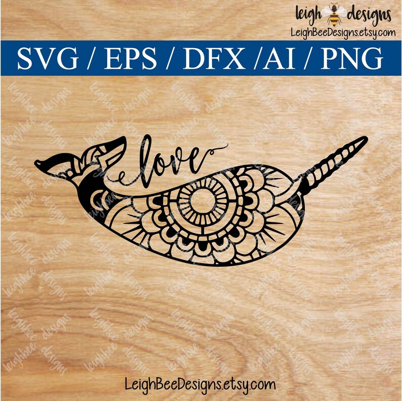 Download Narwhal Mandala SVG SVG Svg Files svg files for Cricut | Etsy